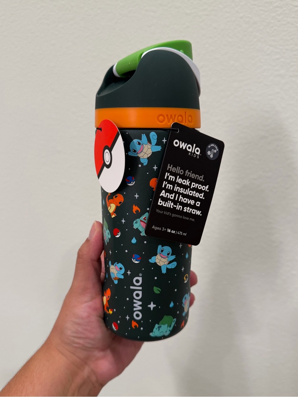 Owala X Pokemon Kanto Region 16 fl oz Stainless Steel FreeSip Bottle